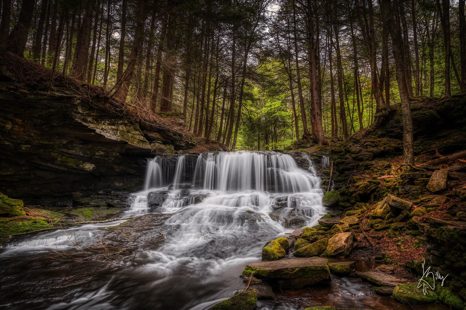 Frick Pond and Hunter Road Falls