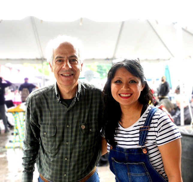 Nick Pope with Via Carpio Smith.